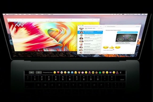 Khi chat, thanh Touch Bar có thể hiện thị các biểu tượng cảm xúc để người dùng chọn gửi nhanh chóng.