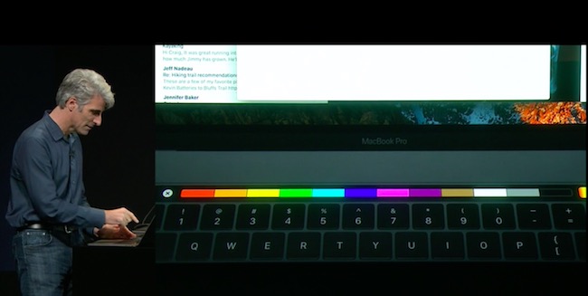 Có thể dùng Touch Bar để chọn màu sắc phân loại nhóm email.