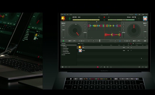 Mix nhạc cũng không gây khó khăn với Touch Bar trên Macbook Pro mới.