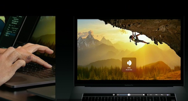 Để người dùng có thể tương tác với Photoshop từ thanh Touch Bar một cách hiệu quả, Apple đã phải làm việc với hãng Adobe để tối ưu tính năng này.