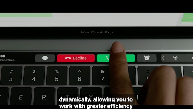 Tùy chọn nhận cuộc gọi hiển thị trên Touch Bar khi có cuộc gọi tới Skype.