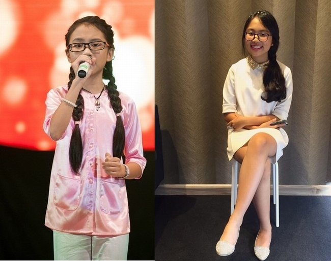 Phương Mỹ Chi đoạt ngôi Á quân The Voice Kids 2013 với ngoại hình gầy gò. Tuy nhiên chỉ sau 3 năm, ở tuổi 13, &#34;cô bé dân ca&#34; đã lột xác thành một thiếu nữ phổng phao, trưởng thành.