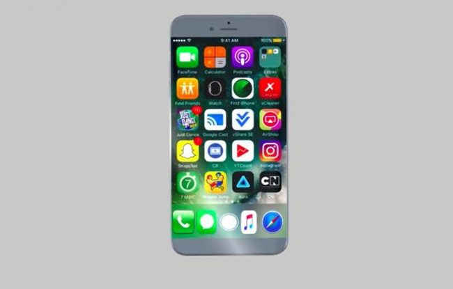 iPhone 8 concept này sở hữu màn hình tràn cạnh, và không có viền vô cùng sexy và khác biệt so với phần còn lại.