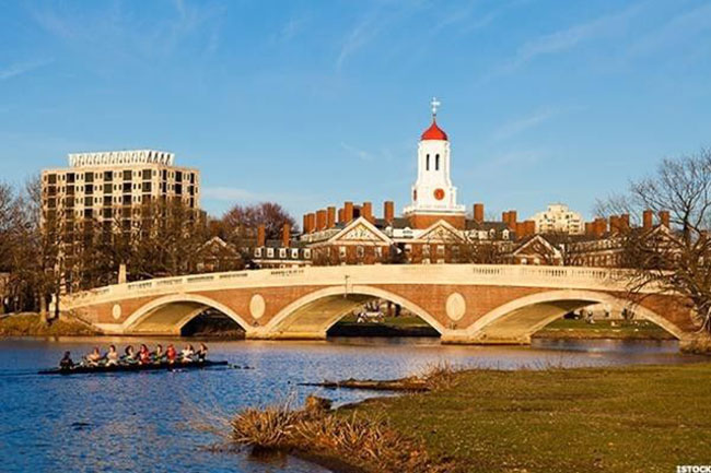 Hạng 1: Trường đại học Harvard. Hằng năm, Harvard luôn là lựa chọn số một của những sinh viên khao khát làm giàu và thành công. Bill Gates – nhà sáng lập hãng Microsoft và Mark Zuckerberg – nhà sáng lập Facebook, cựu tổng thống Mỹ John F. Kennedy là những “sản phẩm thành công” được đào tạo từ ngôi trường này.