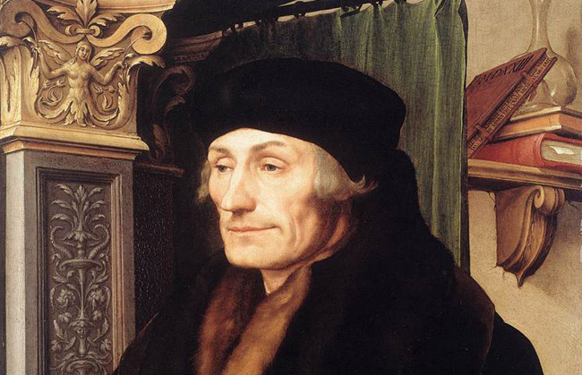 8. Desiderius Erasmus, IQ: 177 là nhà thần học, nhà phê bình xã hội người Hà Lan. Ông có đóng góp lớn vào việc tuyển tập các bản văn Tân Ước tiếng Hy Lạp và tiếng Latinh, mang đậm những sắc thái nhân văn chủ nghĩa, trở thành tài liệu có ảnh hưởng sâu rộng trong thời kỳ hỗn loạn này. Mặc dù phê bình Giáo hội, Erasmus vẫn duy trì đức tin Công giáo của mình, và tin rằng hệ thống phân cấp của Công giáo có thể được cải cách nội bộ mà không cần phải tạo ra một đức tin ngoại lai.