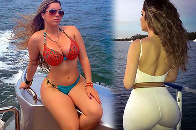 8. Đối thủ của cô Kim là người đẹp Kathy Ferreiro, được mệnh danh là Kim &#34;siêu vòng 3 phiên bản Cuba&#34;.