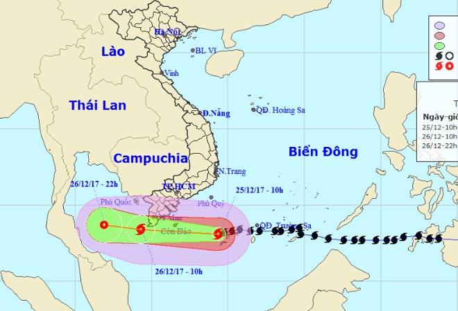 Toàn cảnh bão Tembin đe doạ Nam Bộ ngày 25/12 - 18