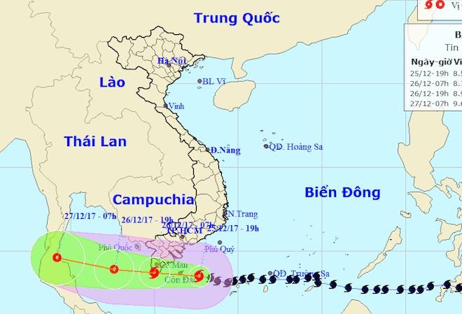 Toàn cảnh bão Tembin đe doạ Nam Bộ ngày 25/12 - 36