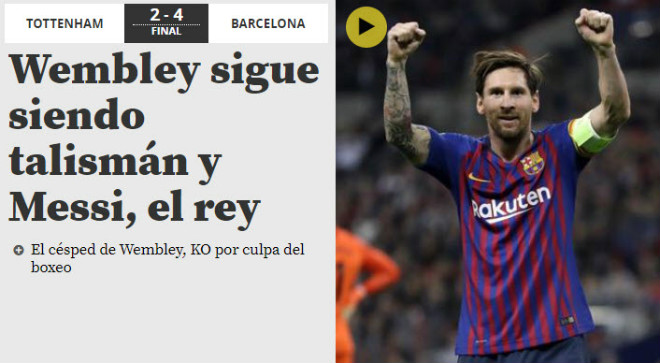 Barca đả bại Tottenham: Báo Anh bái phục &#34;Người ngoài hành tinh&#34; Messi - 3