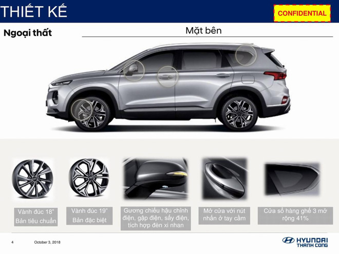 Hyundai SantaFe 2019 lộ thông số kỹ thuật, sắp ra mắt Việt Nam - 6