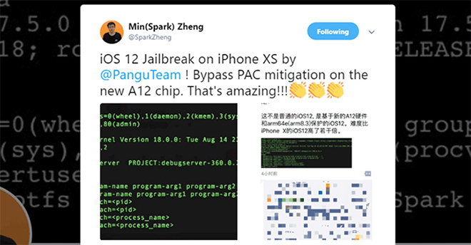 iOS 12 trên iPhone Xs đã bị hacker Trung Quốc jailbreak thành công - 1