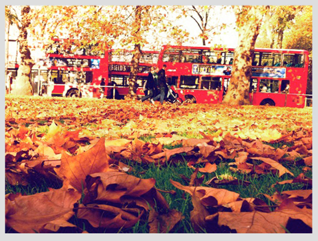 Một ngày tháng mười điển hình ở London, Anh.
