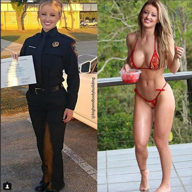 Haley Drew được mệnh danh là nữ cảnh sát hot nhất nước Mỹ.