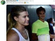 Thể thao - Federer nhìn Bouchard &quot;âu yếm&quot;: Thánh cũng khó kìm lòng trước cái đẹp