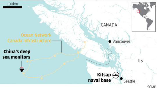Thiết bị theo dõi của Trung Quốc được cài gần căn cứ hải quân Mỹ - 1