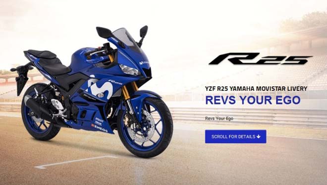 Xe tay côn Yamaha YZF-R25 bản Movistar MotoGP ra mắt, giá bán 90,5 triệu đồng - 1
