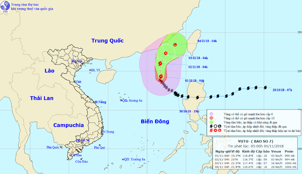 Bão Yutu giật cấp 12 bắt đầu đổi hướng, di chuyển chậm - 1