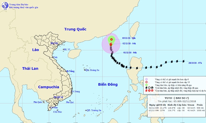 Bão Yutu di chuyển chậm và tan dần, miền Bắc nắng hanh - 1