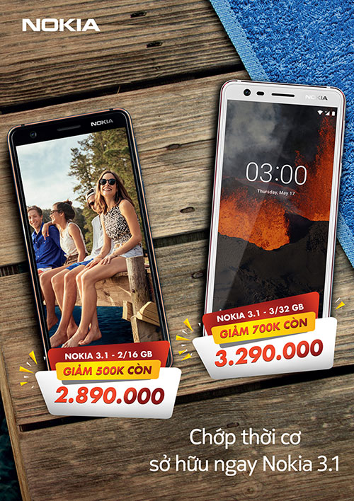 Chớp thời cơ sở hữu smartphone Nokia 3.1 với mức giá chấn động - 1