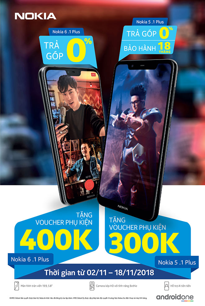 Nhận thưởng liền tay khi mua smartphone Nokia 6.1 Plus và Nokia 5.1 Plus - 1