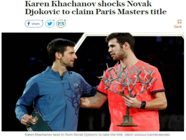 Djokovic thua sốc Paris Masters: Báo chí hả hê, tin Federer có thể báo thù