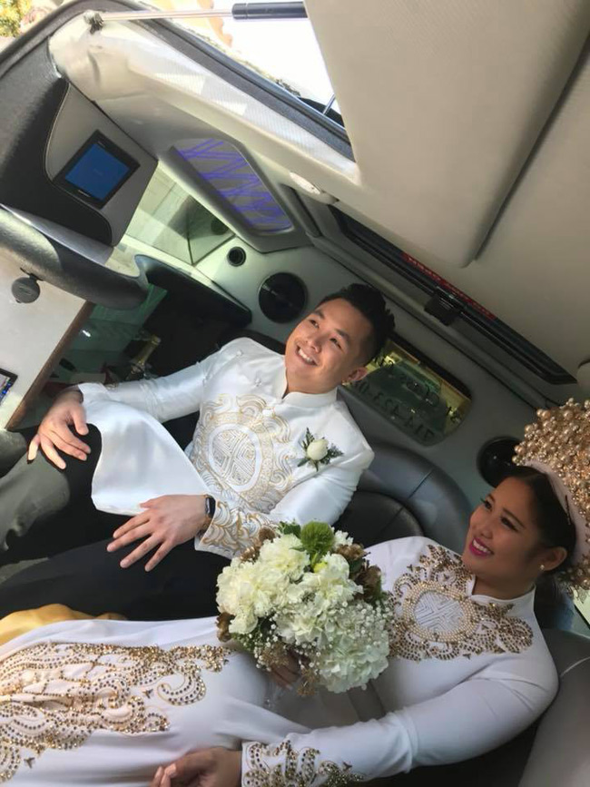 Trước đó, Hoàng Châu và bạn trai 6 năm đã làm lễ cưới tại Mỹ - nơi cả hai sinh sống.