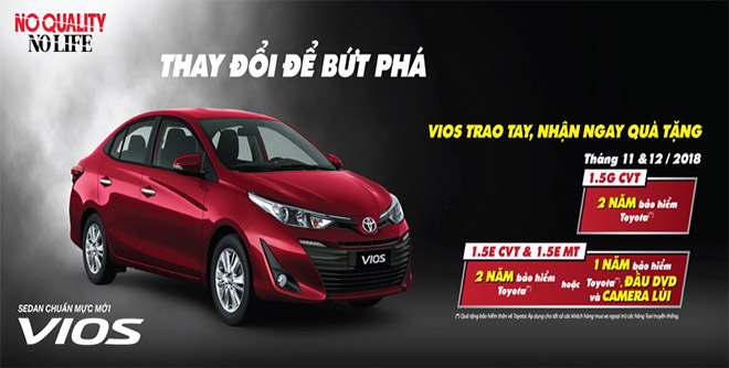 Giá xe Toyota Vios 2019 cập nhật Tháng 11 chỉ với 516 triệu tặng 2 năm bảo hiểm thân xe - 1