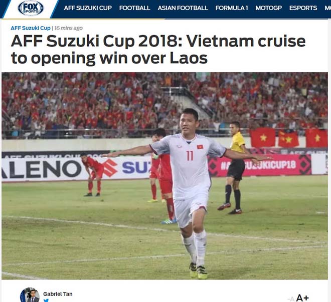 Việt Nam thắng Lào: Trang chủ AFF Cup khen Quang Hải, báo Thái chúc mừng - 2