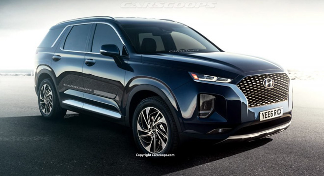 SUV cỡ lớn Hyundai Palisade lộ ảnh thực tế trước khi ra mắt - 2