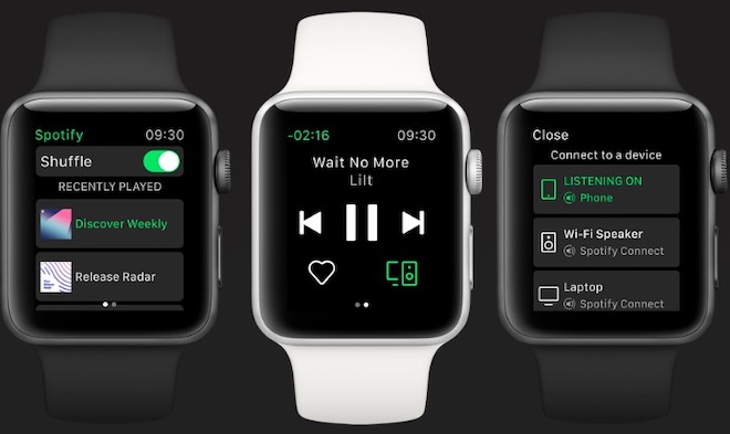 Ứng dụng nghe nhạc Spotify &#34;cập bến&#34; Apple Watch với trái tim trên màn hình - 1
