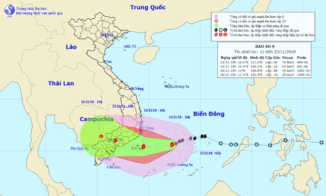 Bão số 9 bắt đầu tăng cấp, Khánh Hòa đến Bà Rịa-Vũng Tàu ra lệnh cấm biển - 1