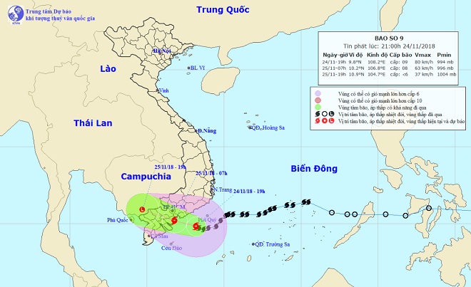 Bão số 9 mạnh cỡ nào nếu đổ bộ đất liền các tỉnh từ Bình Thuận đến Bến Tre? - 1