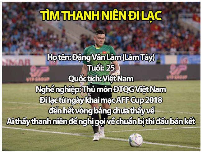 Đặng Văn Lâm, thanh niên đi lạc nhiều nhất tại AFF Cup 2018.