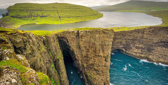 Hồ Sørvágsvatn, Quần đảo Faroe, Đan Mạch