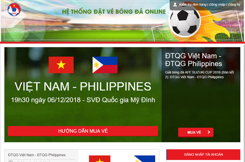 VFF thông báo vẫn còn vé trận bán kết AFF Cup 2018, tiếp tục bán online - 1