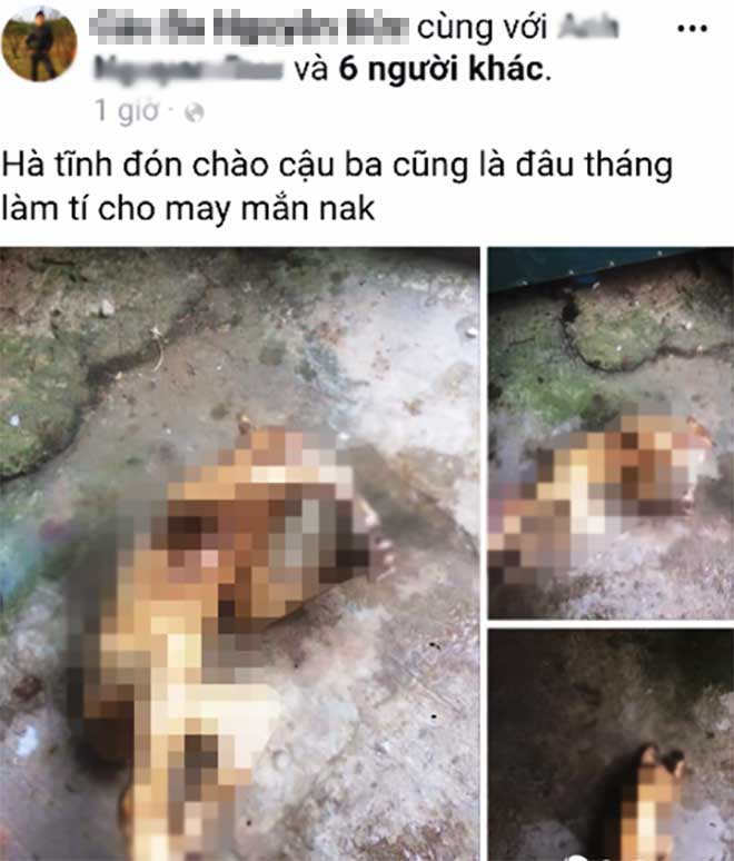 Nam thanh niên “khoe” hình khỉ chết bị thui vàng lên Facebook, công an vào cuộc - 1