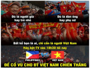 Tranh vui - Cư dân mạng &quot;sục sôi&quot; trước trận bán kết lượt đi giữa Philippines và Việt Nam