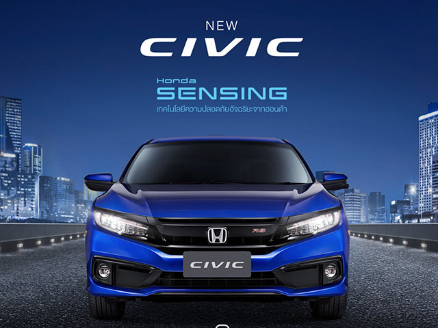 Honda Civic 2019 ra mắt tại Thái Lan, bổ sung thêm phiên bản thể thao RS