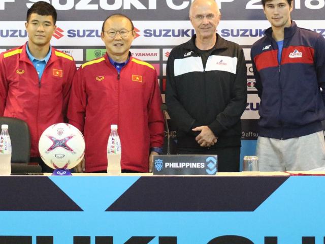 Họp báo ĐT Việt Nam – Philippines lượt về: HLV Eriksson mơ mộng, thầy Park thận trọng