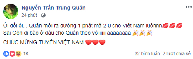 VN vào chung kết: Sao Việt đồng thanh gọi tên Công Phượng, rần rần &#34;đi bão&#34; - 8