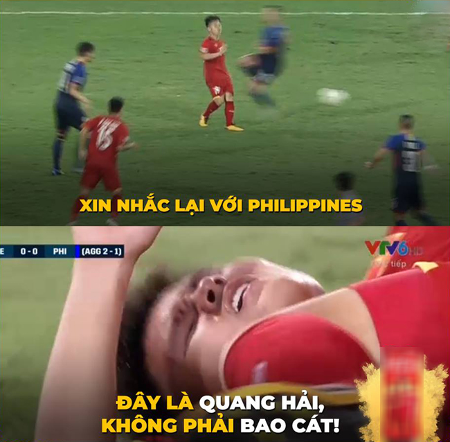 Các cầu thủ Philippines vẫn cứ nghĩ Quang Hải là "bao cát".