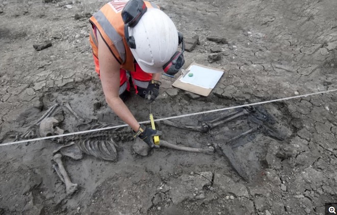 Phát hiện bộ xương nguyên vẹn 500 năm tuổi dưới cống nước ở Anh - 1