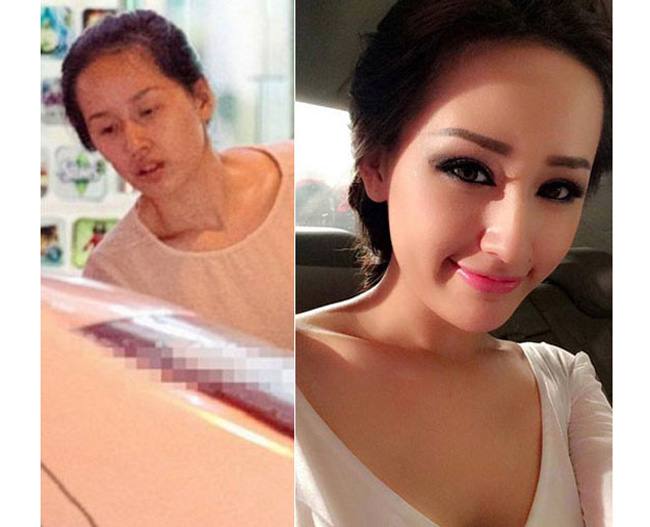 Hoa hậu Mai Phương Thúy từng để lộ gương mặt mộc tiều tụy, kém sắc. 