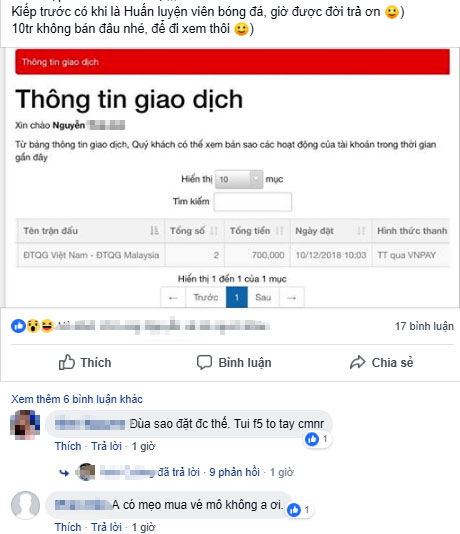 Chung kết AFF Cup: Fan tiết lộ bí quyết mua vé online thành công - 2