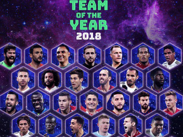 Đội hình xuất sắc nhất năm 2018: Real Madrid áp đảo, MU đơn độc Pogba
