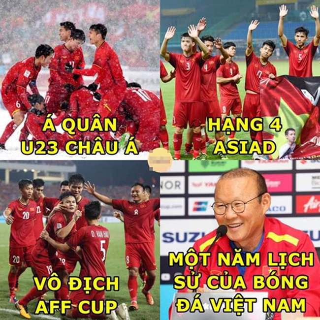 Một năm gặt hái nhiều thành công của bóng đá Việt Nam.