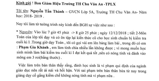 Sốc với thầy giáo đánh học sinh là con đồng nghiệp bầm tím mông - 2