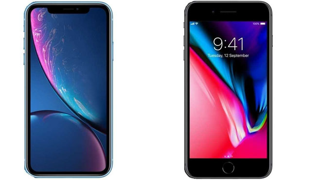 so sánh iphone xr và iphone 8 plú