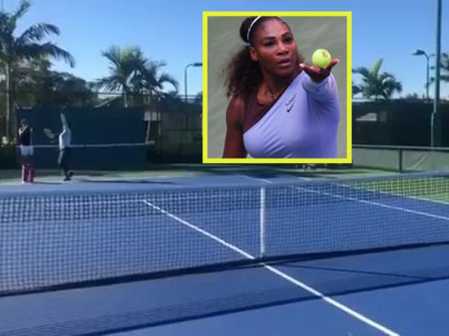 Khiếp hồn Serena giao bóng: “Một chiêu” rụng luôn máy bay