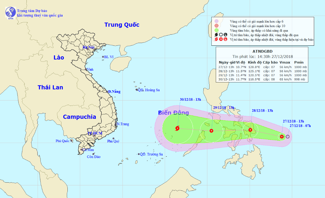 Áp thấp nhiệt đới khả năng mạnh thành bão hoạt động gần Biển Đông - 1